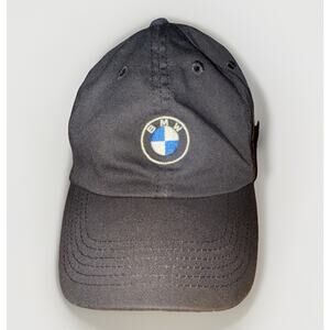 BMW Logo Black Baseball Cap Hat Adjustable Strapback 100% Cotton
